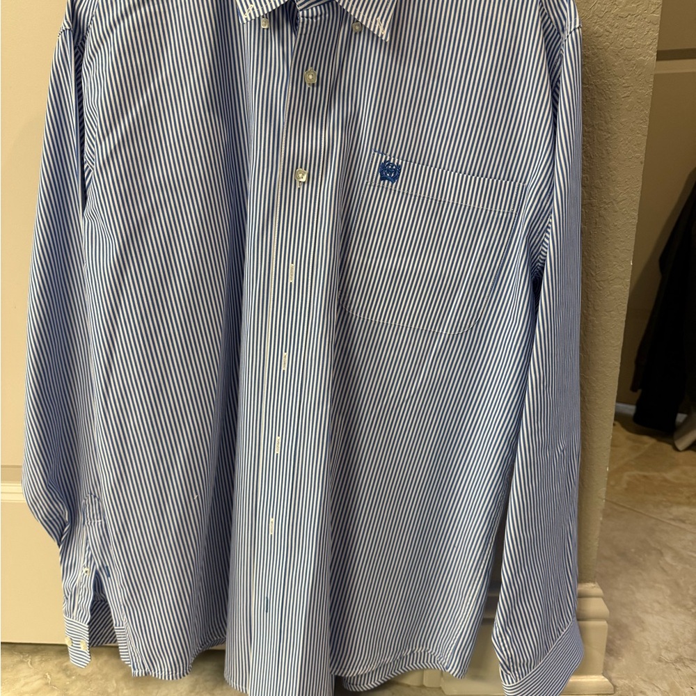 Cinch blue striped button down - image 1